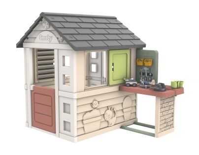 Smoby Domček Life Nature s dielňou pre kutilov