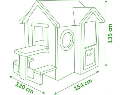 Smoby Domček My House s piknikovým stolom