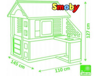 Smoby Domček Nature s kuchyňou