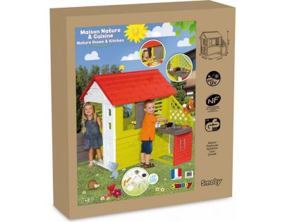Smoby Domček Nature s kuchyňou