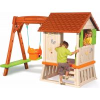 Smoby Domeček se skluzavkou a houpačkou 3