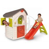 Smoby 310202 - Domeček Natur home + skluzavka XS 90cm s vhlčením 2