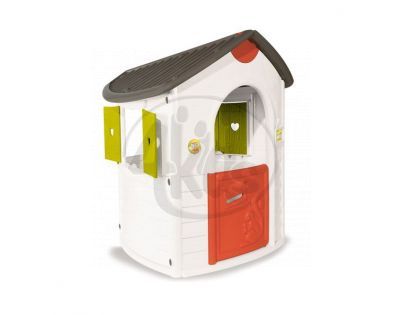 Smoby 310202 - Domeček Natur home + skluzavka XS 90cm s vhlčením