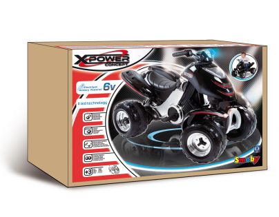 Smoby Štvorkolka Quad X Power strieborná