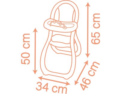 Smoby Jedálenská stolička pre bábiky