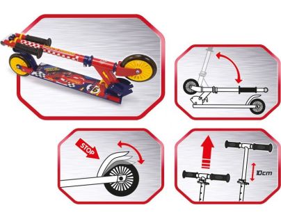 Smoby Kolobežka Cars skladacia s 2 kolieskami - Poškodený obal