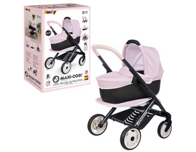 Smoby Kombinovaný kočík Maxi Cosi pre bábiky svetlo ružový