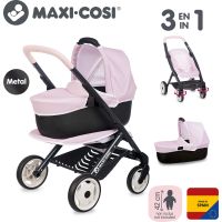 Smoby Kombinovaný kočík Maxi Cosi pre bábiky svetlo ružový 3
