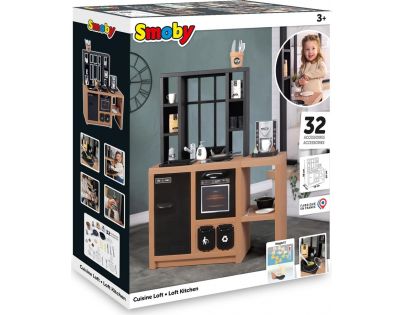 Smoby Kuchynka Loft s bohatým príslušenstvom