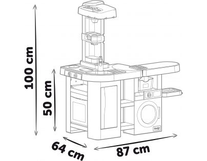 Smoby Kuchynka Tefal s práčkou 2 v 1