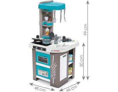 Smoby Kuchynka Studio Tefal Bubble modrošedá elektronická