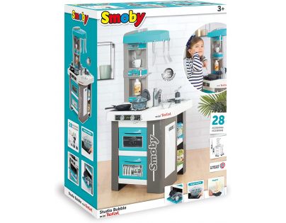 Smoby Kuchynka Studio Tefal Bubble modrošedá elektronická