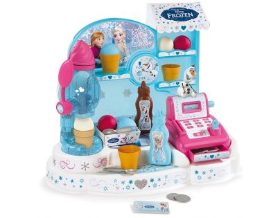 SMOBY 350401 Frozen trblietajúca sa zmrzlináreň s koláčmi pokladňou a dávkovačom zmrzliny + 22 doplnkov