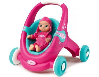 Smoby Minikiss Baby Chodítko a kočárek pro panenku