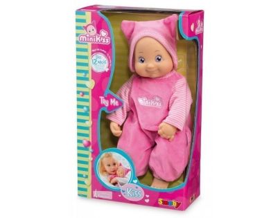 Smoby Minikiss Panenka 27 cm se zvukem růžová