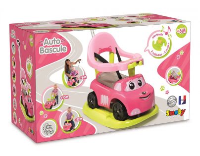 Smoby Odrážadlo Auto Bascule ružové