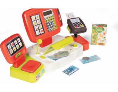 Smoby Pokladňa elektronická s váhou červená
