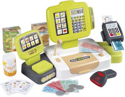 Smoby Pokladňa elektronická s váhou zelenošedá