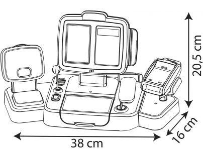 Smoby Pokladňa elektronická s váhou zelenošedá
