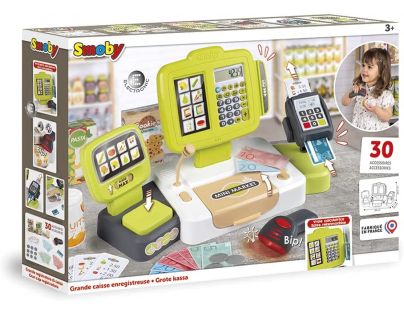Smoby Pokladňa elektronická s váhou zelenošedá