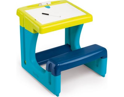 Smoby Psací stůl s lavicí modrý - Poškozený obal