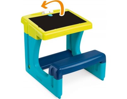 Smoby Psací stůl s lavicí modrý - Poškozený obal
