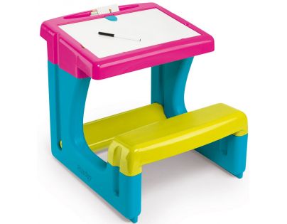 Smoby školská lavica s tabuľou ružová