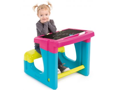 Smoby školská lavica s tabuľou ružová