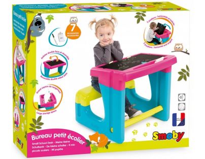 Smoby školská lavica s tabuľou ružová