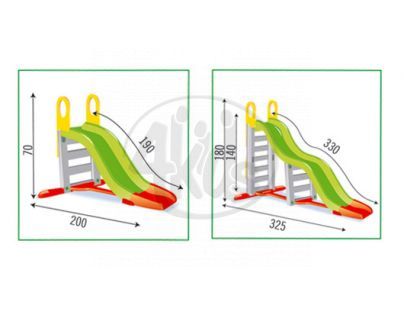 Smoby 310221 - Skluzavka MEGA 2 v 1 dvojitá (190 / 330 cm)