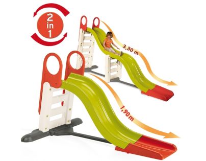 Smoby 310232 - Šmykľavka MEGA 2v1 dvojitá (190-330 cm)