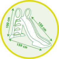 Smoby Šmykľavka KS 150 cm s vlhčením tyrkysová a zelená 4
