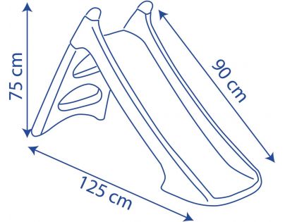 Smoby Šmykľavka XS Labková patrola skluzná plocha 90 cm