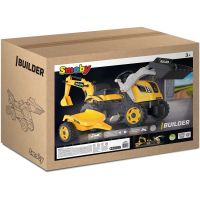 Smoby Šliapací traktor Builder Max s bagrom a vozíkom 6