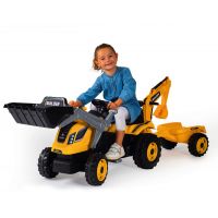 Smoby Šliapací traktor Builder Max s bagrom a vozíkom 3