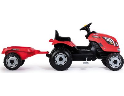 Smoby Šliapací traktor Farmer XL červený s vozíkom