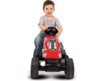 Smoby Šliapací traktor Farmer XL červený s vozíkom