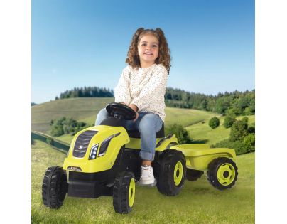 Smoby Šliapací traktor Farmer XL zelený s vozíkom