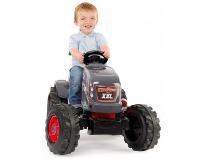 Smoby Traktor pre deti šliapací Stronger XXL s prívesom šedo-červený