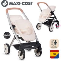 Smoby Športový kočík pre bábiky dvojčatá Maxi Cosi béžový 3