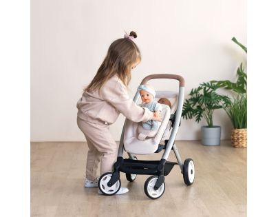 Smoby Športový kočík pre bábiky dvojčatá Maxi Cosi béžový