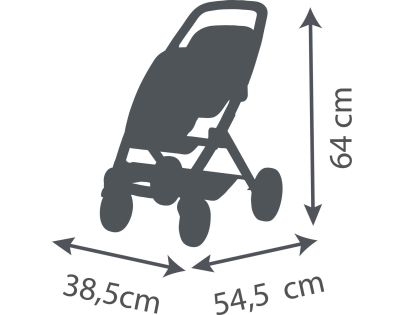 Smoby Športový kočík pre bábiky dvojčatá Maxi Cosi béžový