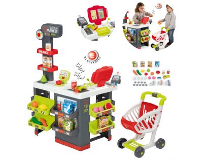 Smoby Supermarket s nákupným vozíkom a množstvom príslušenstva