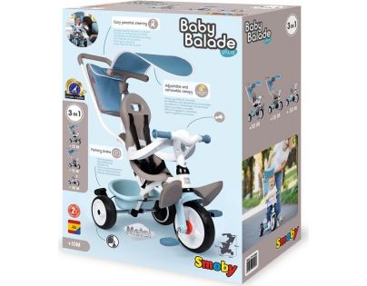 Smoby Trojkolka Baby Balade Plus modrá