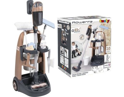 Smoby Vozík pre malú upratovačku s tyčovým vysávačom Rowenta