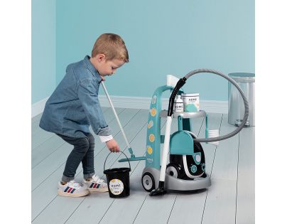 Smoby Vozík upratovací s vysávačom tyrkysový