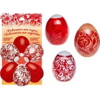 Anděl Zmršťovacia dekorácia na vajcia so stojanmi 10 ks červené