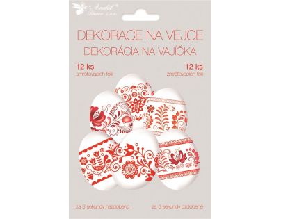 Anděl Zmršťovacie košielky na vajíčka Červené motívy