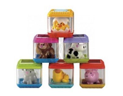 Fisher - Price J7933_B5190 Smyslové kostky s překvapením (zvířátka)