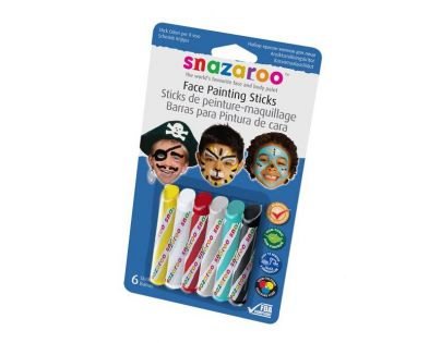 Teddies 22496027 - Obličejové barvy v tužce, 6ks na kartě